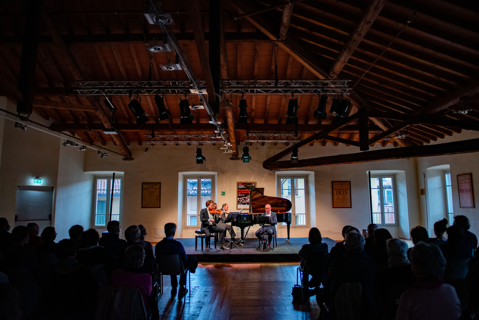 TEATRO GRANDE SALONE DELLE SCENOGRAFIE ENSEMBLE MIRCO GHIRARDINI DANIELE RICHIEDEI ANDREA RUBAUDENGO ++++++++++++newreporter@papetti